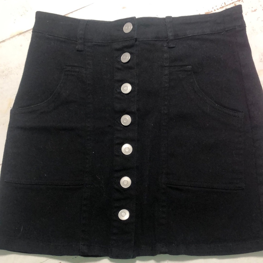 Alter’d state black jean skirt